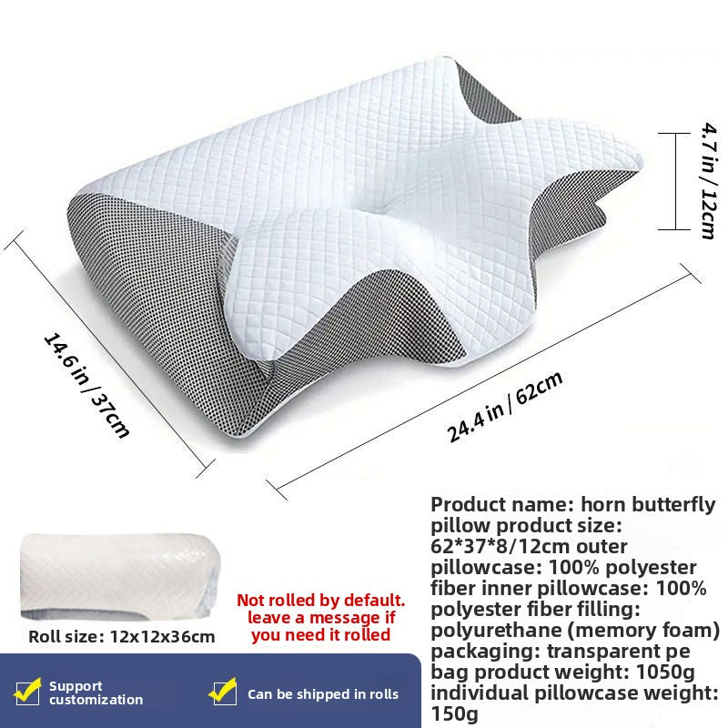 Butterfly-shaped memory foam slow-rebound memory pillow