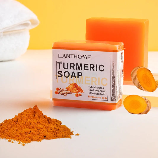 Glow-Boosting Turmeric Soap Turmeric Soap Bar for Face & Body – Natural Acne Treatment, Pore Minimizer, Skin Brightening Cleanser