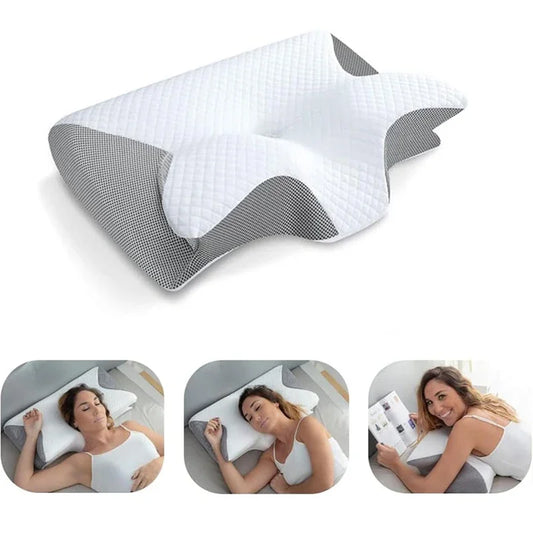 Orthopedic Memory Foam Contoured Support Ergonomic Cervical Neck Pillow For Neck Pain